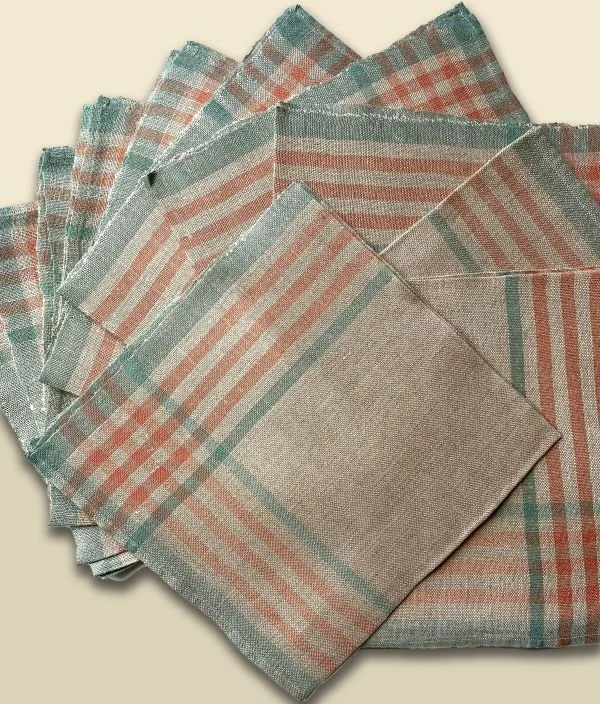A pair of handwoven linen napkins — Lucy Rhodes Textiles